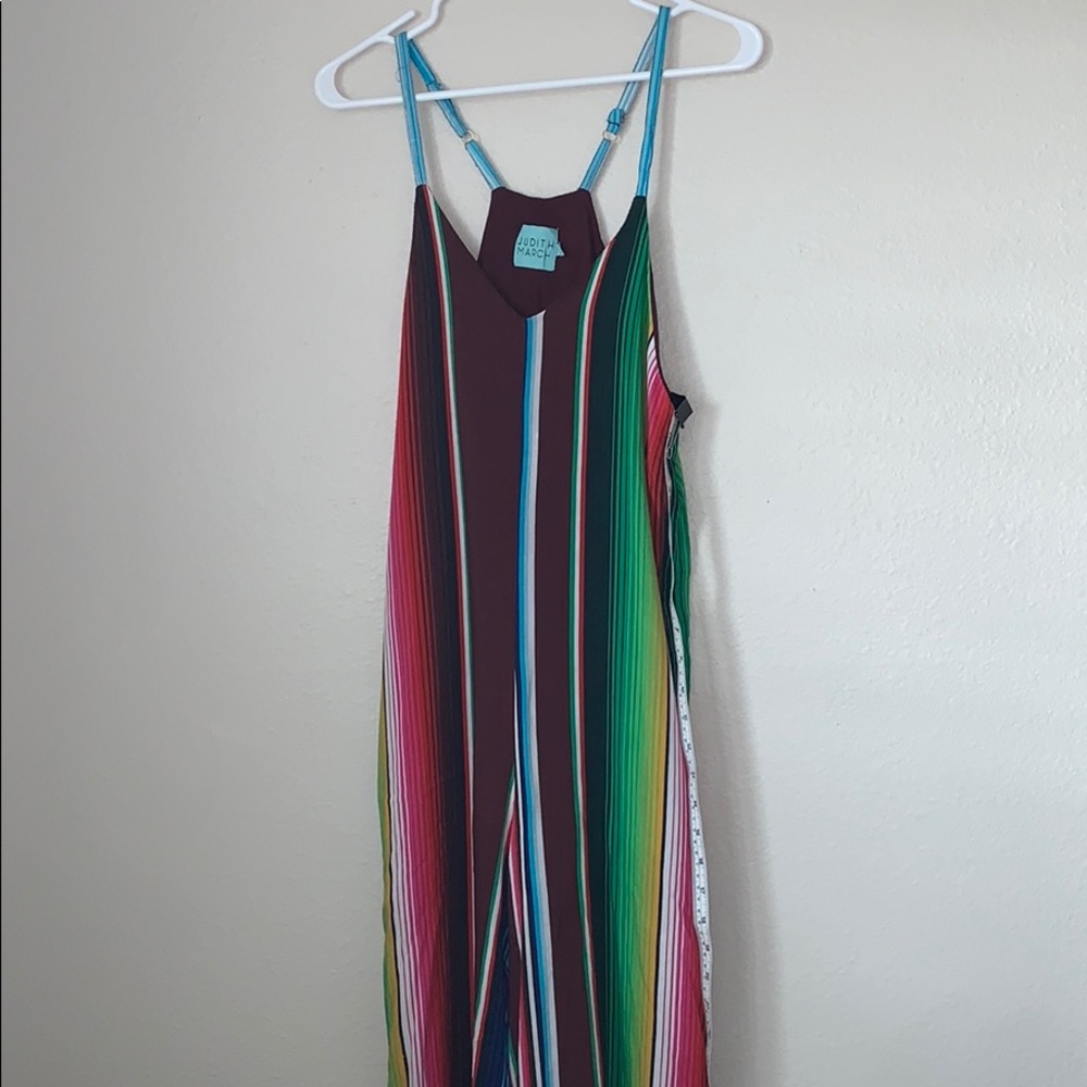 Judith March Serape fabric cinco de mayo outfit jumper adjustable strap